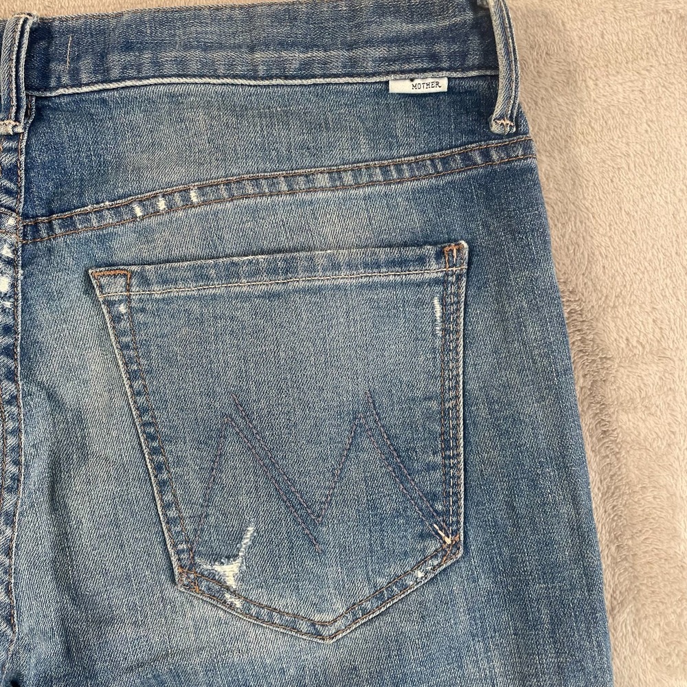 MOTHER The Brother Distressed Jeans in Getting Rowdy Women 30 (Tag 26) USA Made - Picture 7 of 14